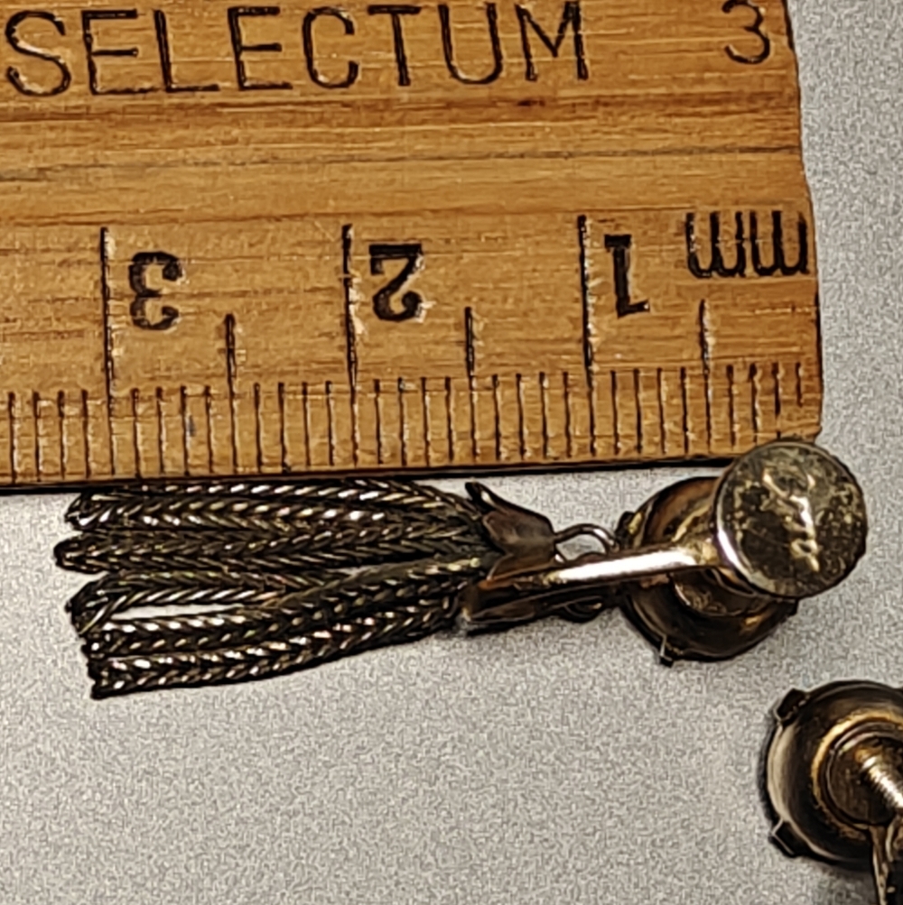 Vintage Coro Foxtail Tassel Earrings - Picture 6 of 8